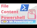 Grab content from a file in Powershell