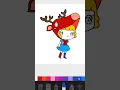 HOW TO COLORING A BEAUTIFUL GIRL IN DEER HAT Coloring Pages for Kids