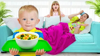 ديانا هي أفضل أخت لآدم قصص لمدة ساعة مع الطفل آدم 