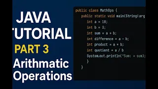 Java Tutorial for Beginners - Part 3 Arithmetic Operations in Java