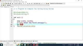 C Program to Compare Two Strings Using strcmp C Programming interview Questions