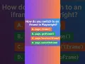 How to Switch to an iframe in Playwright Playwright MCQ Quiz