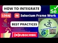 12 Logging in Selenium Framework with log4j2