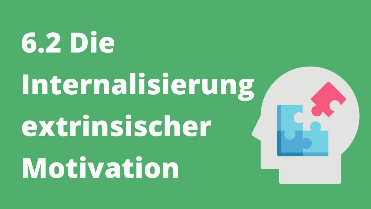 Motivation und Unterricht: 6.2 Selbstbestimmungstheorie: Internalisierung extrinsischer Motivation