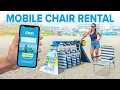 Mobile Chair Rental Rack - Rent chairs with phone on the beach or anywhere Solar Power Business