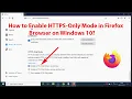 How to Enable HTTPS Only Mode in Firefox Browser on Windows 10