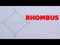 HOW TO CONSTRUCT A RHOMBUS GIVEN THE LENGTH OF THE DIAGONAL AND SIDES Geometrical construction