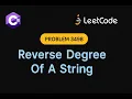 LeetCode 3498 Reverse Degree Of A String C Solution Dynamic Programming