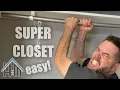 How to install super strong closet double bar closet shelf