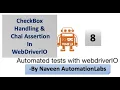 CheckBox handle and Chai Assertion in WebDriverIO - Part