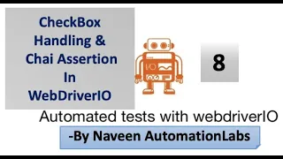 CheckBox handle and Chai Assertion in WebDriverIO - Part