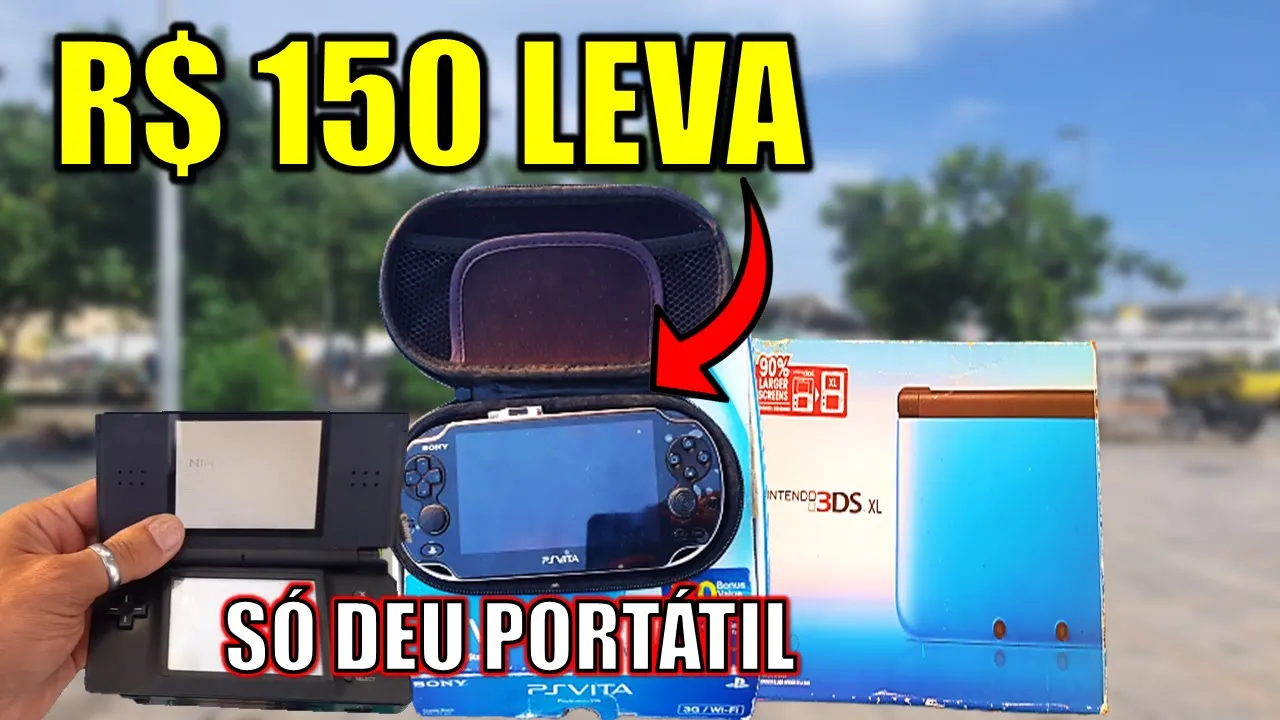 CAÇADA GAMER PSVITA E CAIXA 3DSXL NA CIAXA PS2 PRATA MEGA DRIVE NINTENDO DS E MAIS NA FEIRA DO ROLO