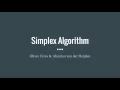 Simplex Algorithm Explanation How to Solve a Linear Program