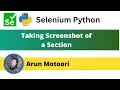 Taking screenshot of a section in Selenium Python Selenium Python