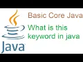 16 What is this keyword in java