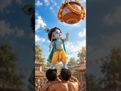 Jai Shree Krishna! Let the Dahi Handi celebrations begin! 🦚✨