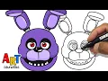 How To Draw BONNIE Five Nights at Freddy s 2 FNAF