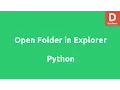 Open Folder in Windows Explorer using Python