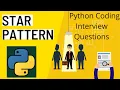 Python program to print star pattern Python Coding interview Question