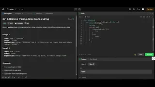 LeetCode 2710 Remove Trailing Zeros From a String