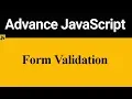 Form Validation in JavaScript Hindi