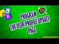 Programing the user profile updating process Web Project Task 11
