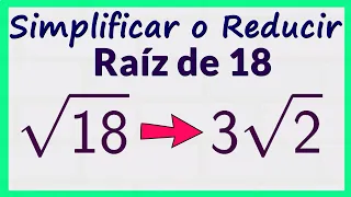 Simplify square root of 18