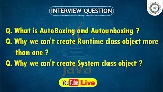 Session-30 9 30PM Live Wrapper Runtime System class in Java Java Interview Question by JTC