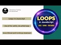 Loops in JavaScript - for while do while Explained