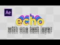 Echo text repeater effect with colors After Effects tutorial