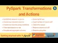 PySpark Transformations and Actions show count collect distinct withColumn filter groupby
