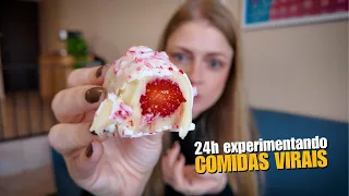 24h experimentando COMIDAS VIRAIS da internet