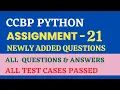Assignment - 21 Functions Python CCBP 4 0