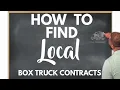 How To Find Local Box Truck Contracts