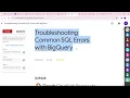 Troubleshooting Common SQL Errors with BigQuery GSP408 UPDATED LAB Solutions NEW 2024