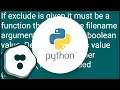 Python tarfile and excludes