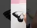 Oil Pastel Palette Knife Drawing - Ruby Rose Butterfly