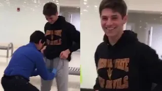 Inappropriate TSA pat-down guy in sweatpants