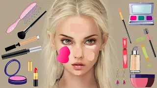 ASMR Animated Makeup Application (Whispered, Real Sounds)