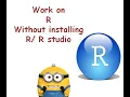 How to learn R without installing Introduction to R Studio Cloud