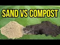 SAND vs COMPOST for a BUMPY lawn - leveling pt 3