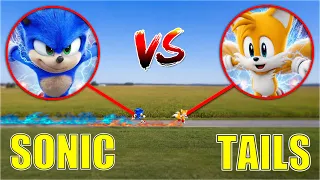 DRONE CATCHES SONIC AND TAILS RACING IN REAL LIFE!! *Who's Faster?*