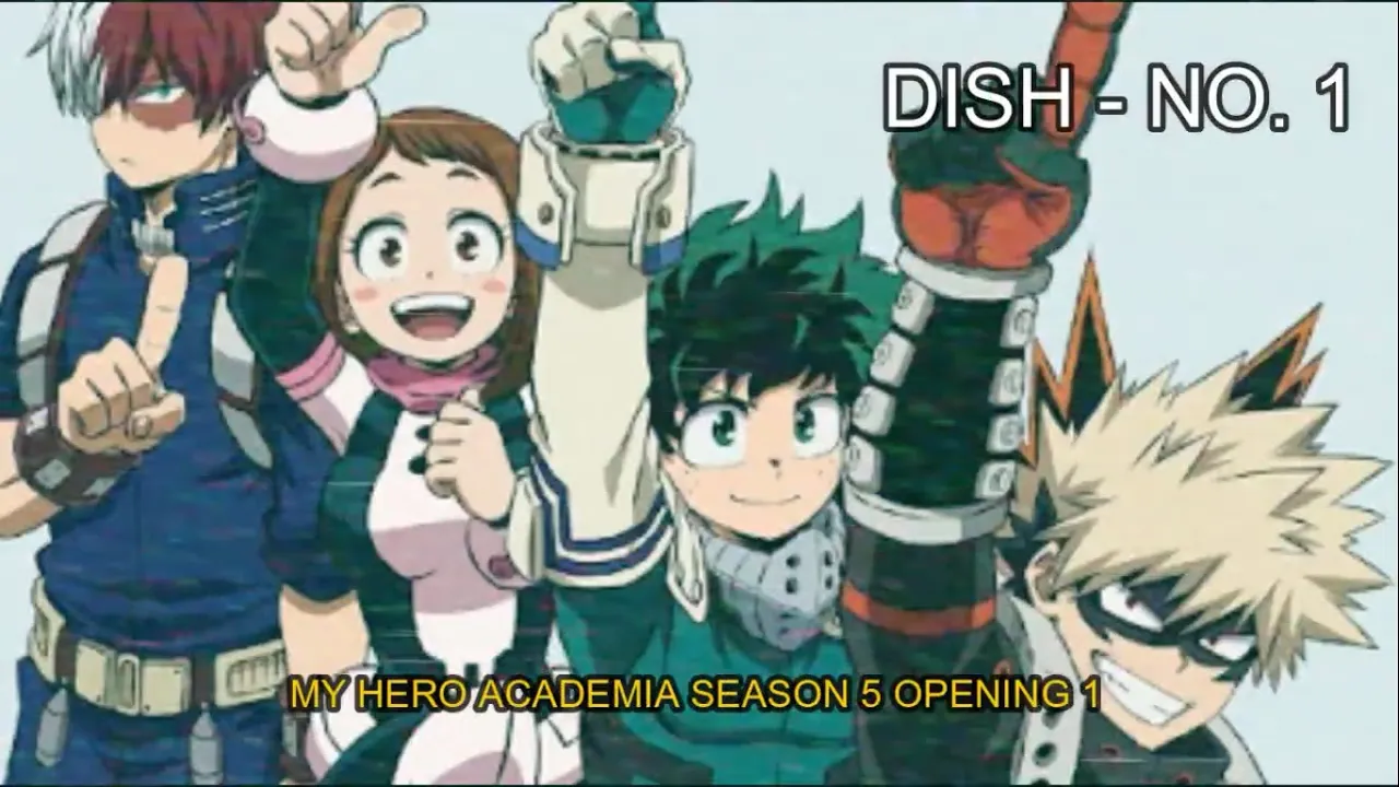 Dish -  No 1 [My Hero Academia Season 5 Op 1] [Karaoke] [Instrumental] with lyric