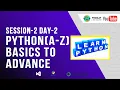 Session 2 Day 2 Python A-Z Basics to Advance Python Tutorials for Beginners