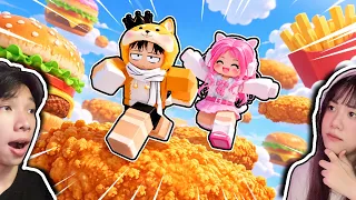 Thử Thách Leo Tháp Mukbang Đồ Ăn ASMR 🤤 Ngáo Và Kemy Mukbang Tower ASMR Roblox 🍗