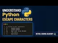 Escape sequences in Python