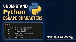 Escape sequences in Python