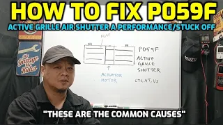 P059F Active Grille Air Shutter A OFF Common causes and how to fix it