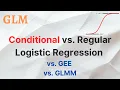 Conditional vs Regular Logistic Regression Theory R Code