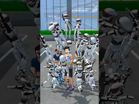 PASUKAN ROBOT PUTUH MENJAGA MIO #sakuraschoolsimulator #comedycartoon #sakura